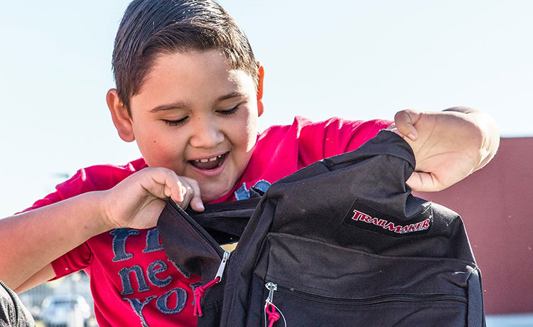Boy With Backpack